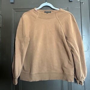 Camel brown mock neck sweatshirt